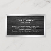 グレーウッドシルバーフィットネスパーソナルトレーナーフォト 名刺 (裏面)