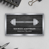 グレーウッドスチールバーベルフィットネスパーソナルトレーナー 名刺