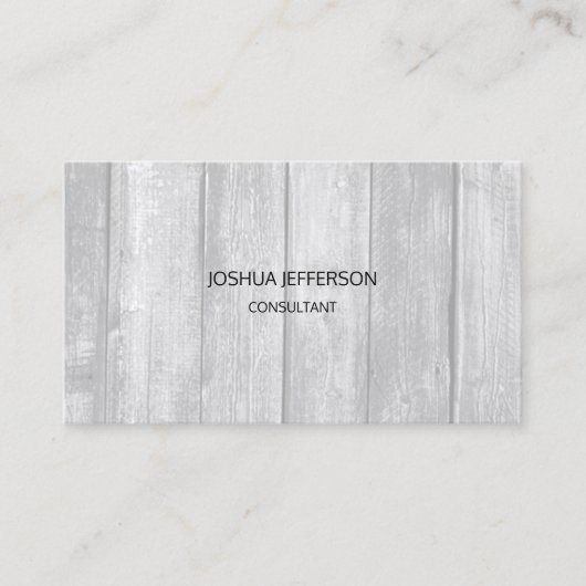 グレーウッドデザインプレインモダンミニマリスト両面 名刺 (正面)
