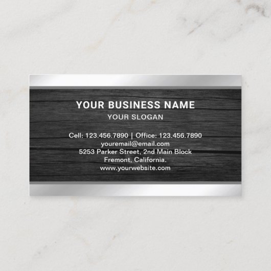 グレーウッドノートパソコンPCコンピュータ修理技術者 名刺 (裏面)