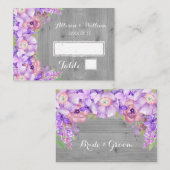 グレーウッドパープル薄紫フローラプレイスセットカード プレイスカード (正面/裏面)