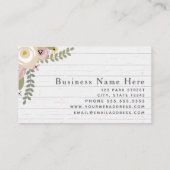 グレーウッドフローラファッション美しい 名刺 (裏面)