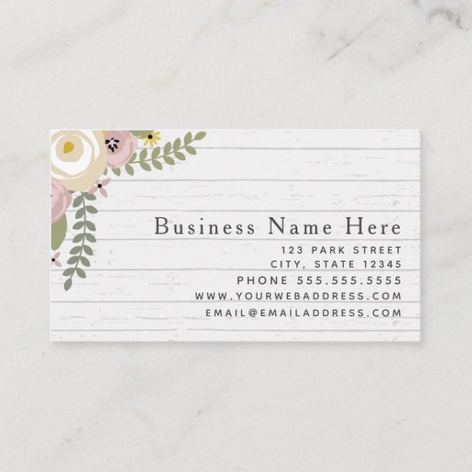 グレーウッドフローラファッション美しい 名刺 (裏面)