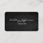 グレーウッドプロフェッショナルスタイリッシュスクリプトトレンディー 名刺 (正面)