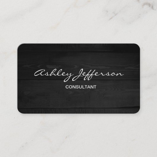 グレーウッドプロフェッショナルスタイリッシュスクリプトトレンディー 名刺 (正面)