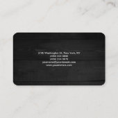 グレーウッドプロフェッショナルスタイリッシュスクリプトトレンディー 名刺 (裏面)