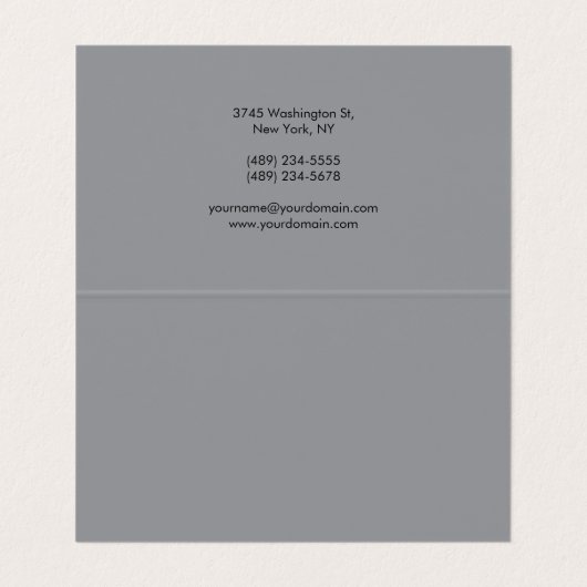 グレーウッドミニマコンテンポラリーリストモダン 名刺 (内部フラット)