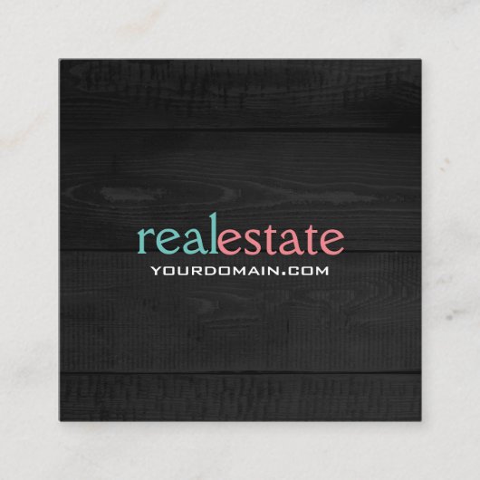 グレーウッドミニマモダンリスト平野エレガント スクエア名刺 (正面)