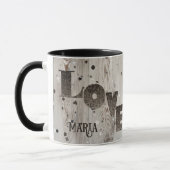 グレーウッド素朴ロマンチックラブバレンティーンギフト マグカップ (左)