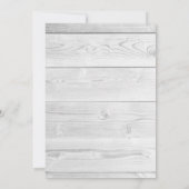 グレーウッ素朴ド金ゴールド〔雄ジカの〕枝角ベビーシャワー 招待状 (裏面)