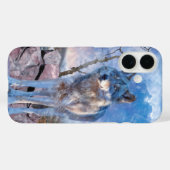 グレーウルフが電話に出る Case-Mate iPhoneケース (裏面 (横))