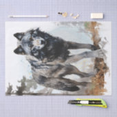 グレーウルフの水色 薄葉紙 (クラフト)