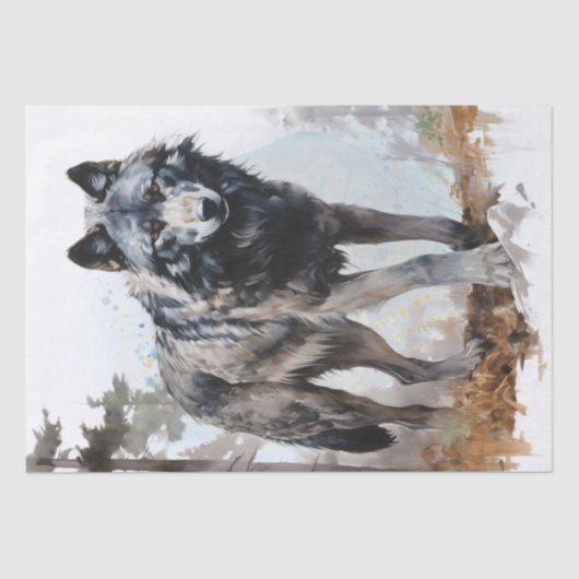 グレーウルフの水色 薄葉紙 (正面)