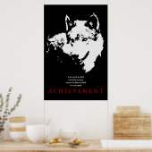 グレーウルフやる気を起こさせるアユニークポップ・アートのート ポスター (キッチン)