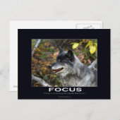 グレーウルフやる気を起こさせるギフト ポストカード (正面/裏面)