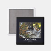 グレーウルフやる気を起こさせるギフト マグネット (正面/裏面)