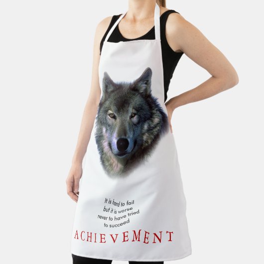 グレーウルフやる気を起こさせるユニーク エプロン (インサイチュ)
