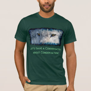 グレーウルフアイズワイルドライフコンサベーションTシャツ Tシャツ