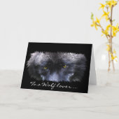 グレーウルフアイズワイルドライフサポーター空白のノートカード カード (黄色い花)