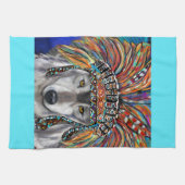 グレーウルフアート キッチンタオル (横)