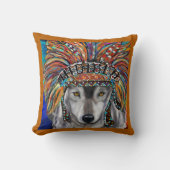 グレーウルフアート クッション (正面)