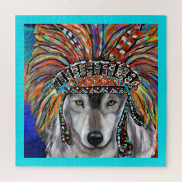 グレーウルフアート ジグソーパズル