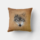 グレーウルフウォーターカラーヴィンテージ クッション (裏面)