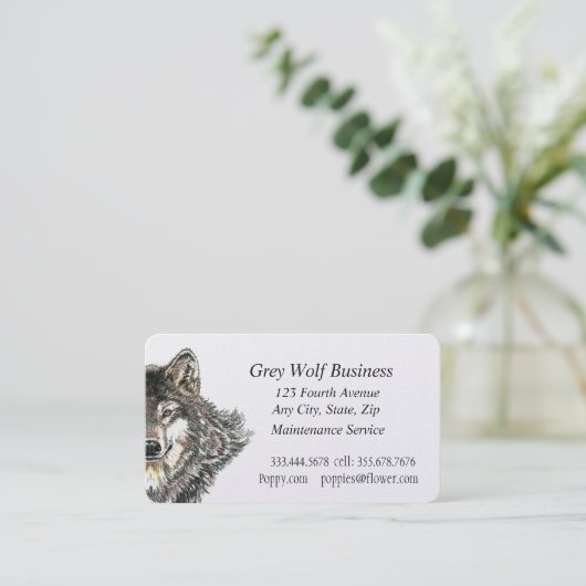グレーウルフカスタム名刺 名刺 (スタンド正面)