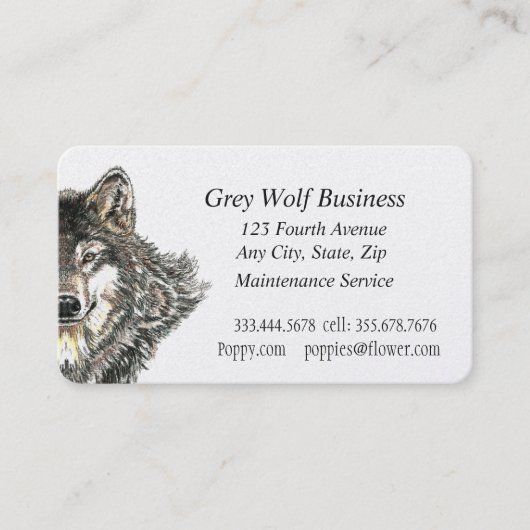 グレーウルフカスタム名刺 名刺 (正面)