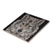 グレーウルフジオメトリックポートレート タイル (側面)