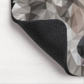 グレーウルフジオメトリックポートレート マウスパッド (コーナー)