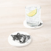 グレーウルフスケッチアートワーク コースター (側面)