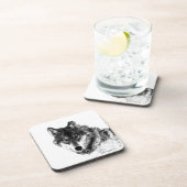 グレーウルフスケッチアートワーク コースター (右側)