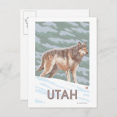 グレーウルフスタンディングユタ ポストカード (正面/裏面)