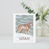 グレーウルフスタンディングユタ ポストカード (スタンド正面)