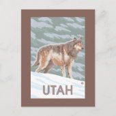 グレーウルフスタンディングユタ ポストカード (正面)