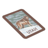 グレーウルフスタンディングユタ マグネット (右側)