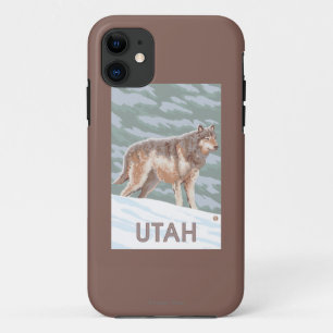 グレーウルフスタンディングユタ iPhone 11 ケース