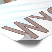 グレーウルフスタンディングワイオミング ポスター (角)