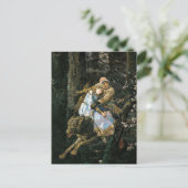 グレーウルフファンタジーアートに乗る ポストカード (スタンド正面)