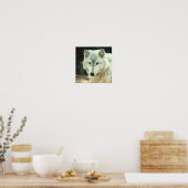 グレーウルフプリント ポスター (キッチン)