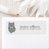 グレーウルフヘッド詳細イラストレーション ラベル (インサイチュ)