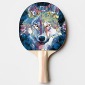 グレーウルフヘッド – ウルフ 卓球ラケット (裏面)