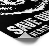 グレーウルフベアレジス保護ト国家公園女性 ポスター (角)