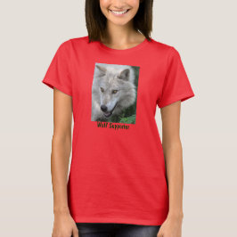 グレーウルフポートレートワイルドライフTシャツ Tシャツ