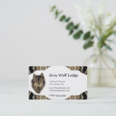 グレーウルフロッジカスタムビジネスカード 名刺 (スタンド正面)