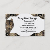 グレーウルフロッジカスタムビジネスカード 名刺 (正面)