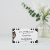 グレーウルフロッジビジネスカスタムビジネスカード 名刺 (スタンド正面)