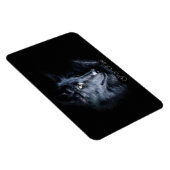 グレーウルフワイルドライフポートレートオンザフレキマグネット マグネット (右側)