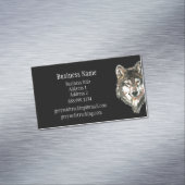 グレーウルフワイルドライフ自然カスタム動物ビジネスC マグネット名刺 (インサイチュ)